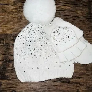 Accessories | New White Pearl And Rhinestone Beanie And  display picture 3